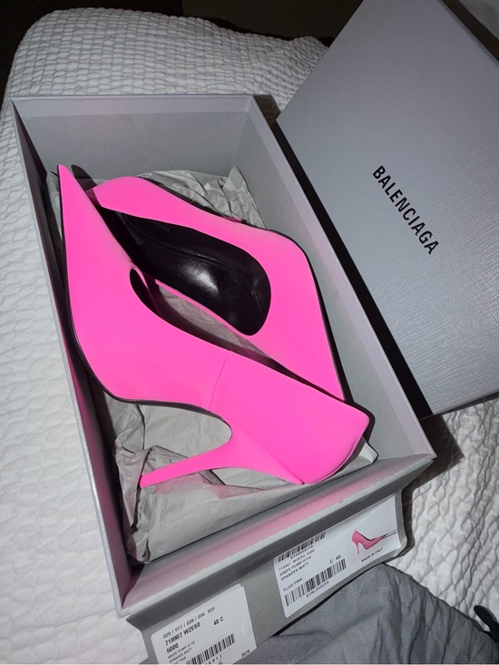 Balenciaga Shoes - Balenciaga Bright Neon Pink Pointed Stiletto Heels